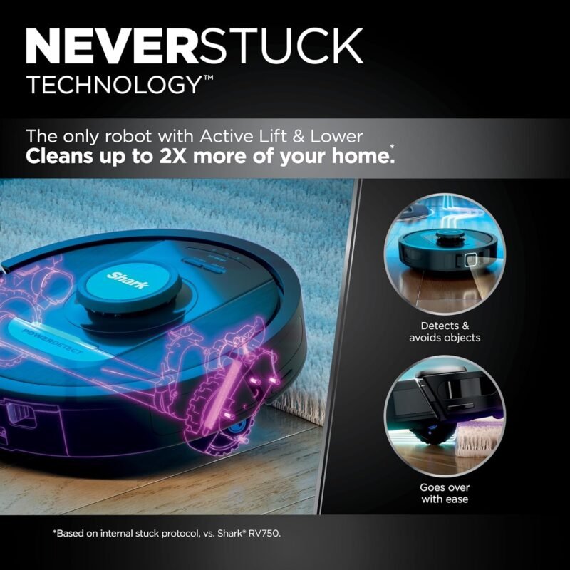 Shark PowerDetect Self-Empty Robot Vacuum with NeverStuck Technology