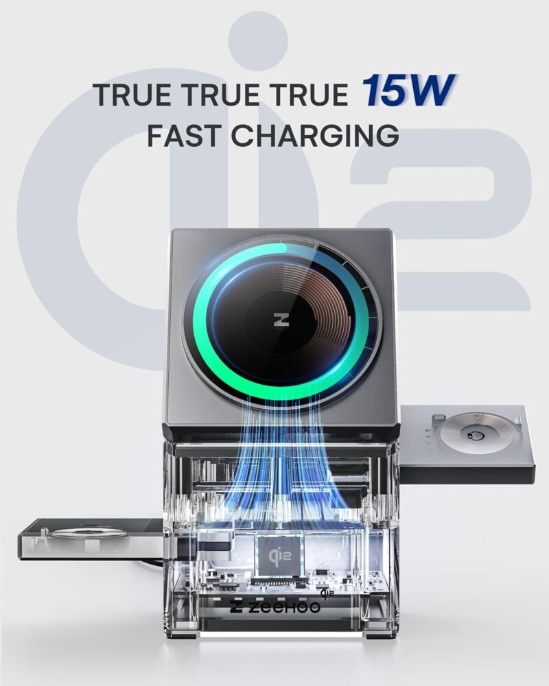 Rotating Wireless Charger Stand Compatible for Samsung Galaxy
