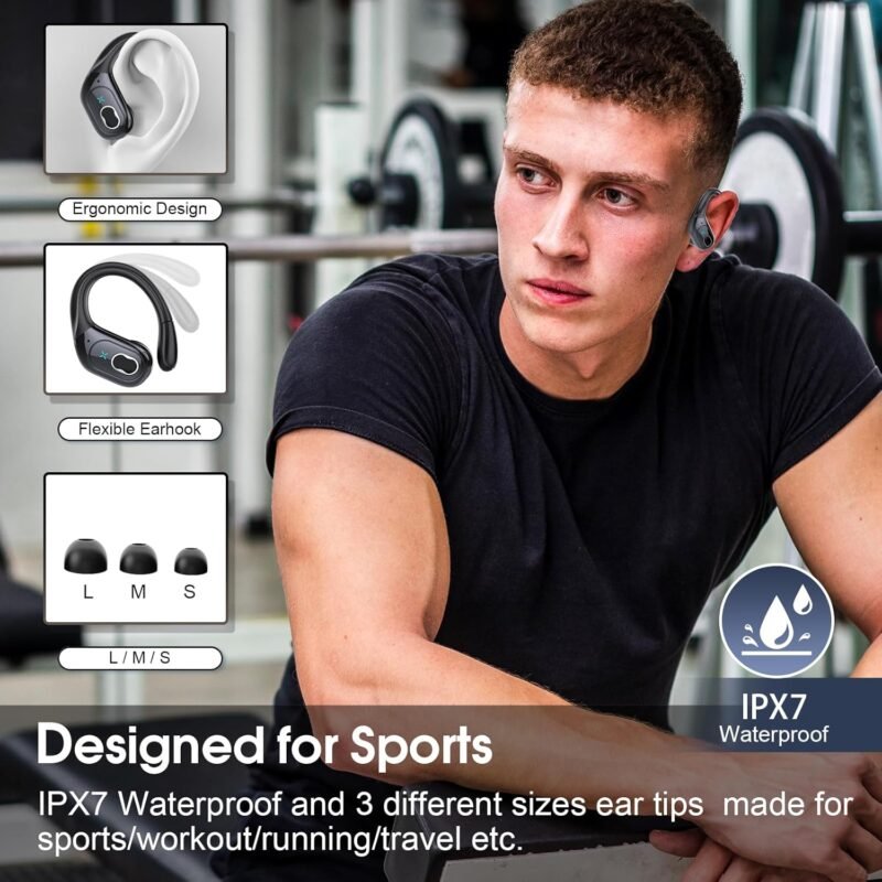 Wireless Earbuds 75hrs Bluetooth 5.4 Headphone Sport, 2025