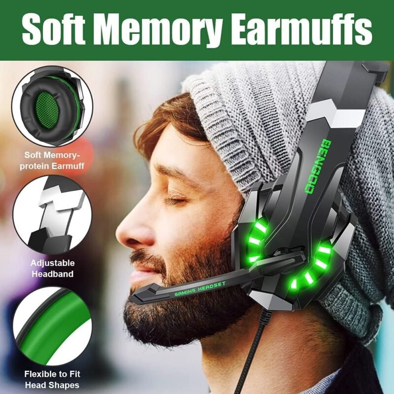 BENGOO G9000 Stereo Gaming Headset , Noise Cancelling Over Ear Headphones with Mic