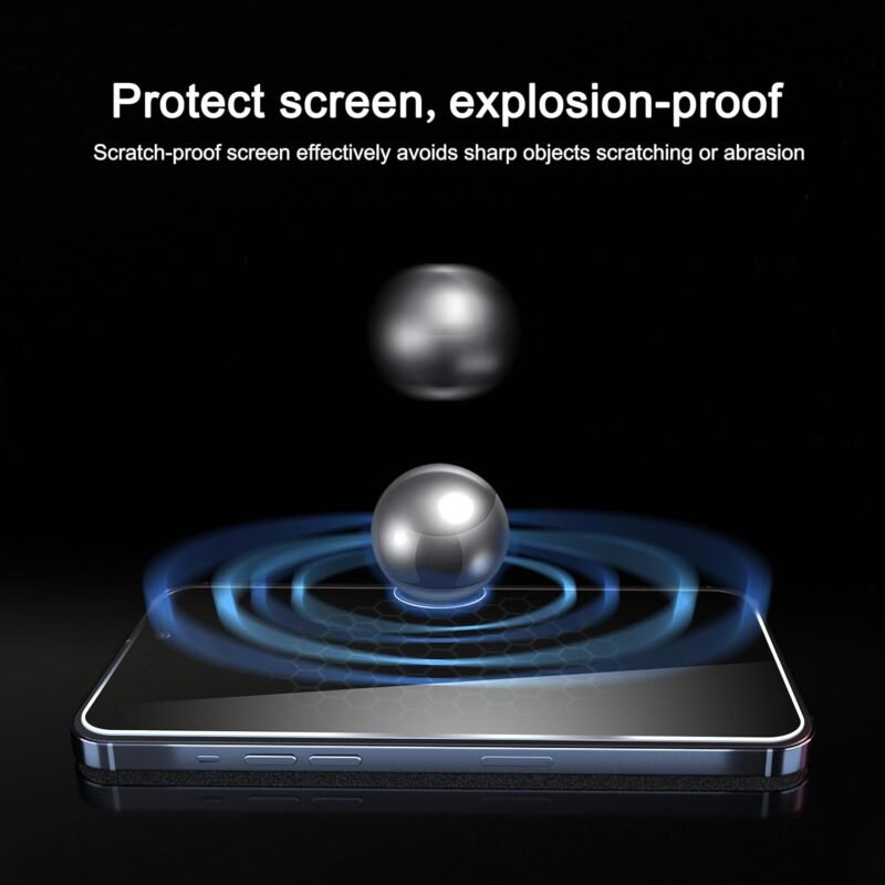Ailun 3 Pack Privacy Screen Protector for iPhone 16 Pro Max+ 3 Pack Camera Lens Protector