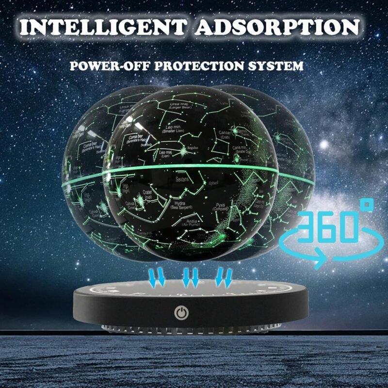 Levitating Globe Magnetic Floating Globe Night Light Constellation Ball with LED Light