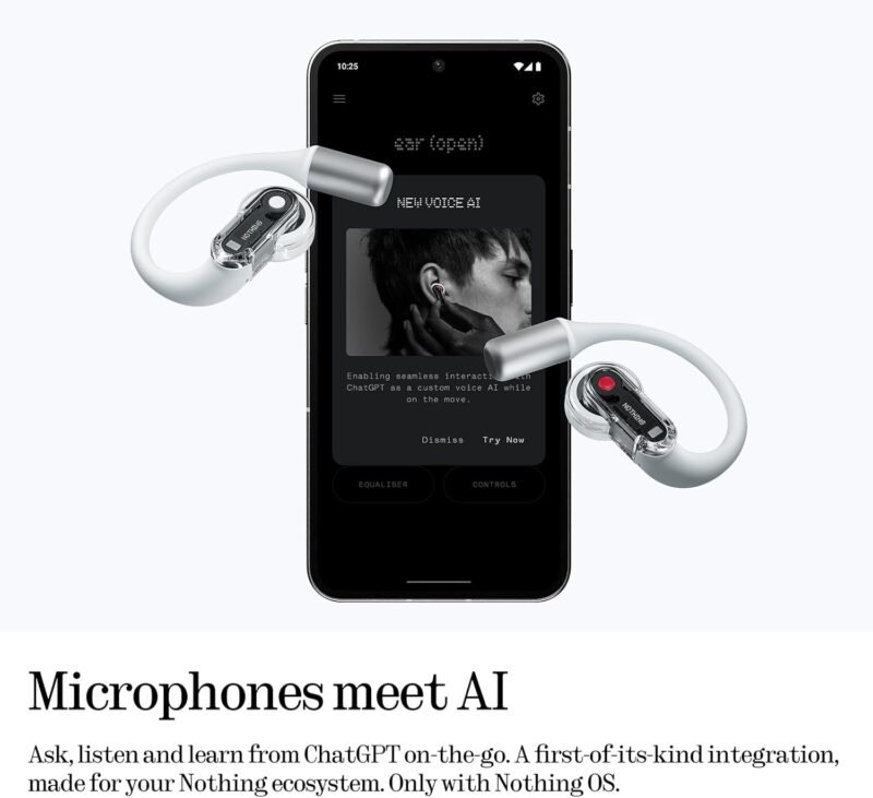 Nothing Ear (Open) Open-Ear Headphones, Earbuds with Earhooks