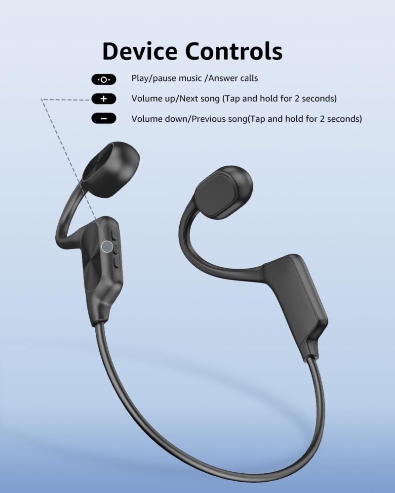 ANOUV Bone Conduction Headphone Wireless Headphone Built-in 64GB MP3