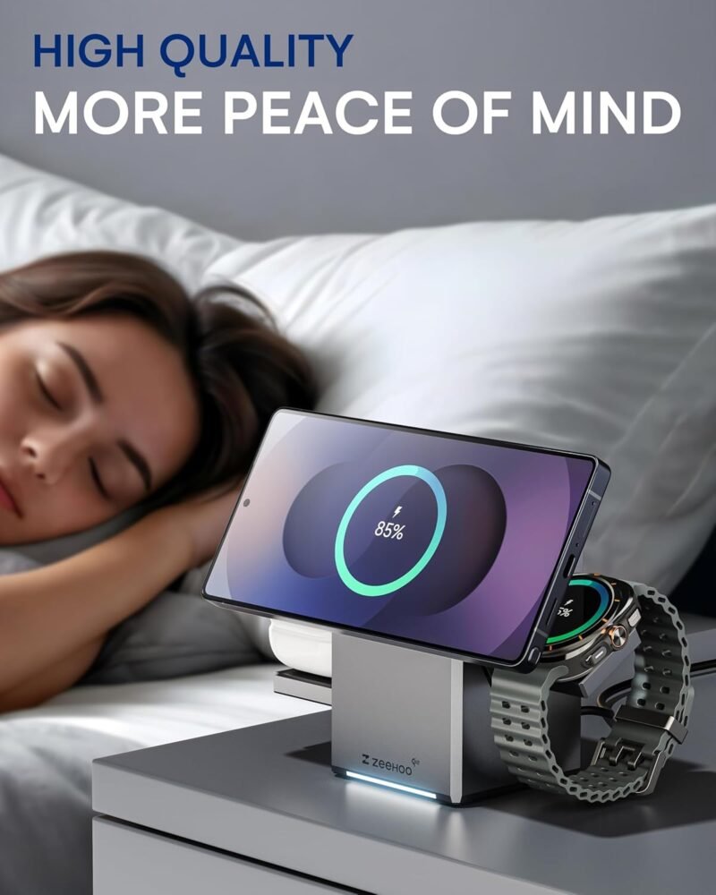 Rotating Wireless Charger Stand Compatible for Samsung Galaxy
