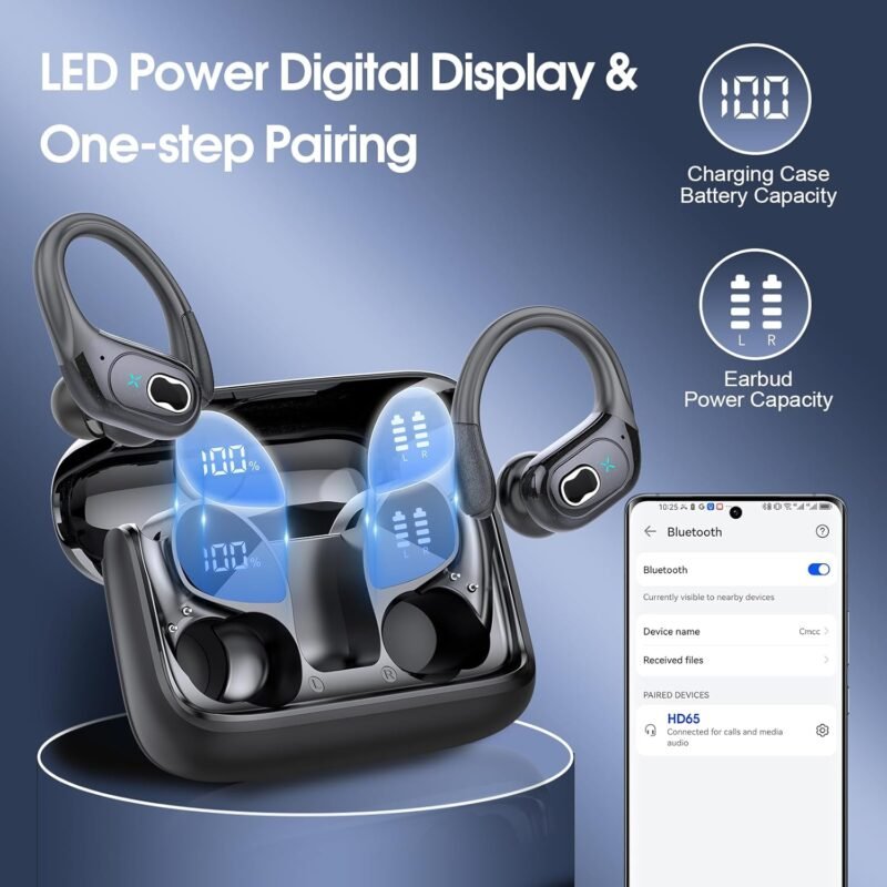Wireless Earbuds 75hrs Bluetooth 5.4 Headphone Sport, 2025