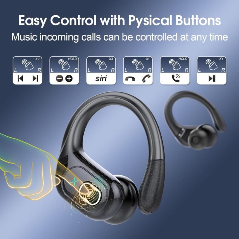 Wireless Earbuds 75hrs Bluetooth 5.4 Headphone Sport, 2025
