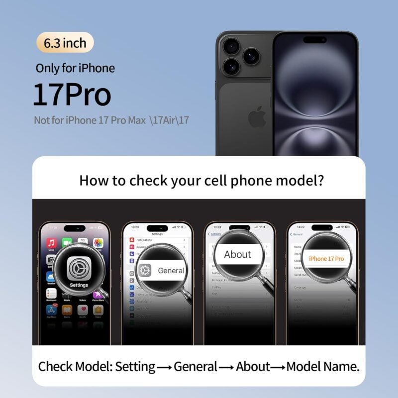 iPhone 17 Pro Max Slim Case,Paper-Thin Transparent Finish Skin Back Case [Non Yellowing] (Clear)