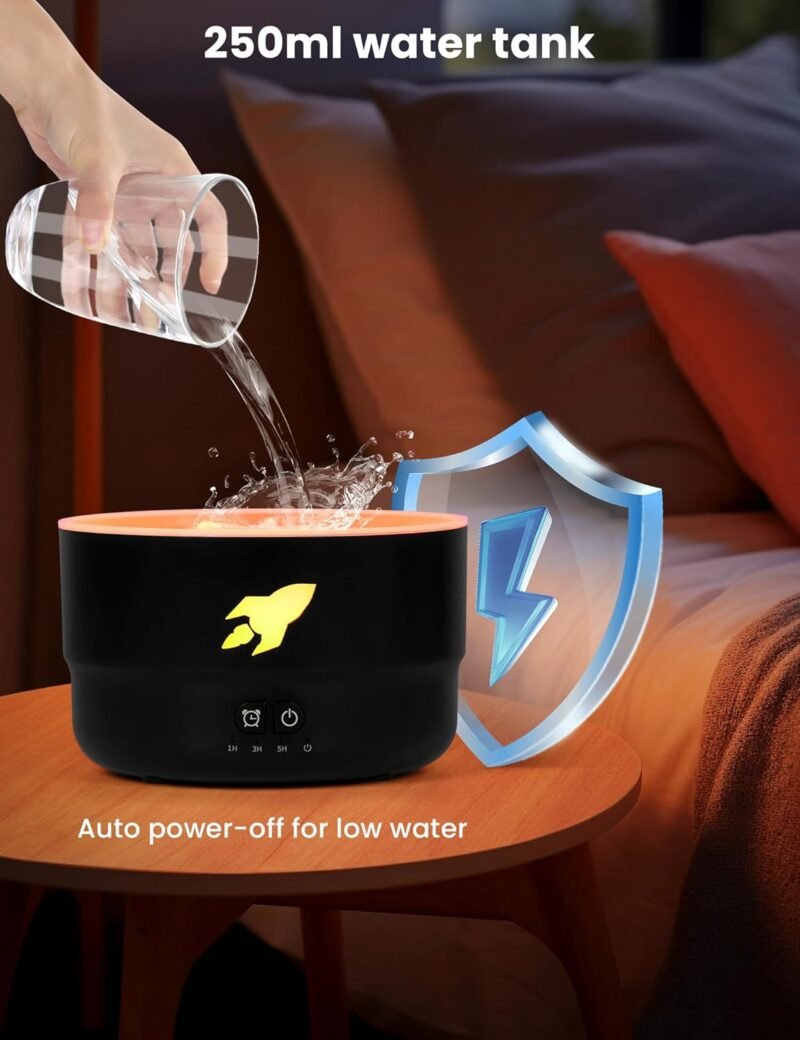 Cannon Blast Aroma Humidifier, Cannon Blast Turret Humidifier Silent Diffuser with Colorful LED Lights